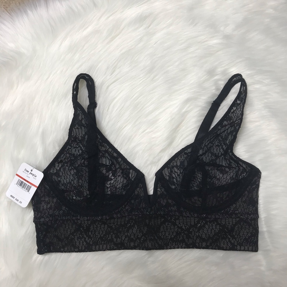 Free People Intimately Black & Nude Underwire Bra